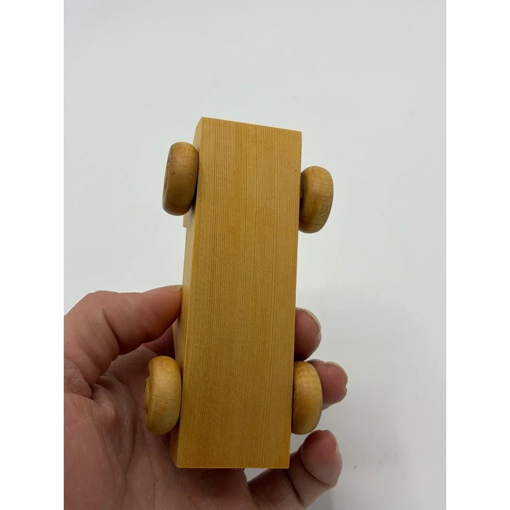 Handmade 2 Seater Model‎ Wooden Car Handcrafted Classical Rolling Toy 4.5